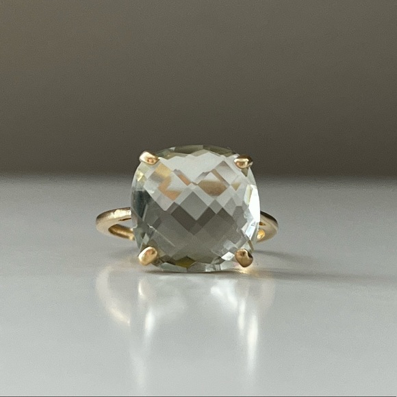 Prasiolite 14k gold ring - Picture 3 of 7